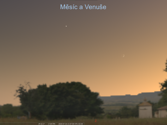 17. 7. – Měsíc se setká s Venuší